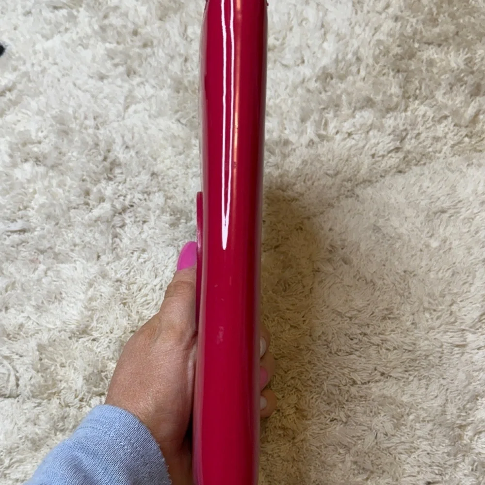 Tory Burch Fuchsia Patent Leather Zip Continental Wallet